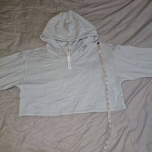 Light Blue Cropped Hoodie